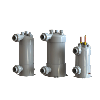 Πυροβολημένος τύπου PVC τύπου Titanium Evaporator Coil τύπου Titanium Shell και Tube Heat Exchanger