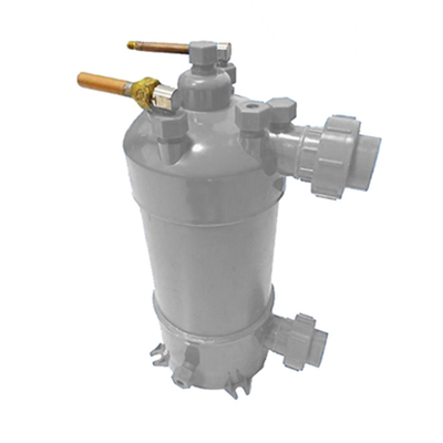 Ανταλλάκτης θερμότητας τύπου Titanium PVC Shell για συστήματα υψηλής ροής θαλάσσιου νερού για αντλία θερμότητας πισίνας